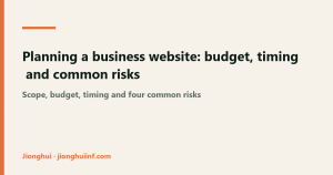 Illustration of planning scope and owners before building a business website