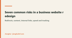Diagram of website redesign risks and pre-launch checks